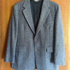 Vintage Blue/Gray Men's Suit Coat